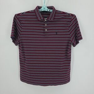 Ralph Lauren Polo Slim Fit Men's‎ Maroon and Blue Stripe Size Large